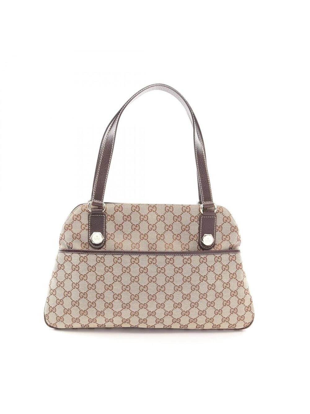 Gucci Gg Canvas Shoulder Bag Leather #273275G51B